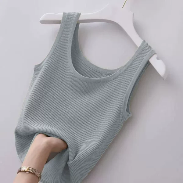 Ice silk breathable inner layer, 80-200 pounds suspender thread vest, women’s plus size slim fit outer layer, inner layer bottom layer shirt (h1)